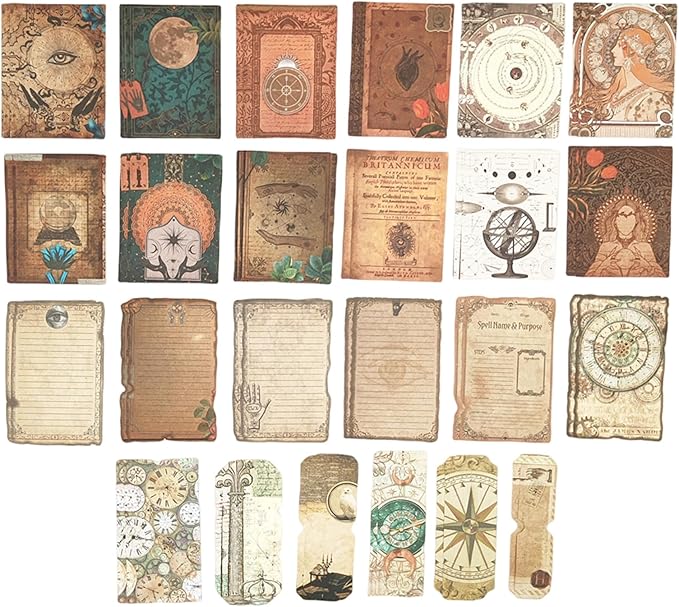 100PCS Vintage Journaling Scrapbooking Supplies Ephemera Pack for Junk Journal Planners Decoupage Paper Scrapbook Stickers Aesthetic Cottagecore Collage Craft Album (Astronomy)