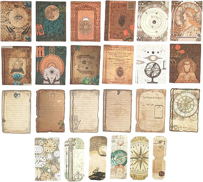 100PCS Vintage Journaling Scrapbooking Supplies Ephemera Pack for Junk Journal Planners Decoupage Paper Scrapbook Stickers Aesthetic Cottagecore Collage Craft Album (Astronomy)