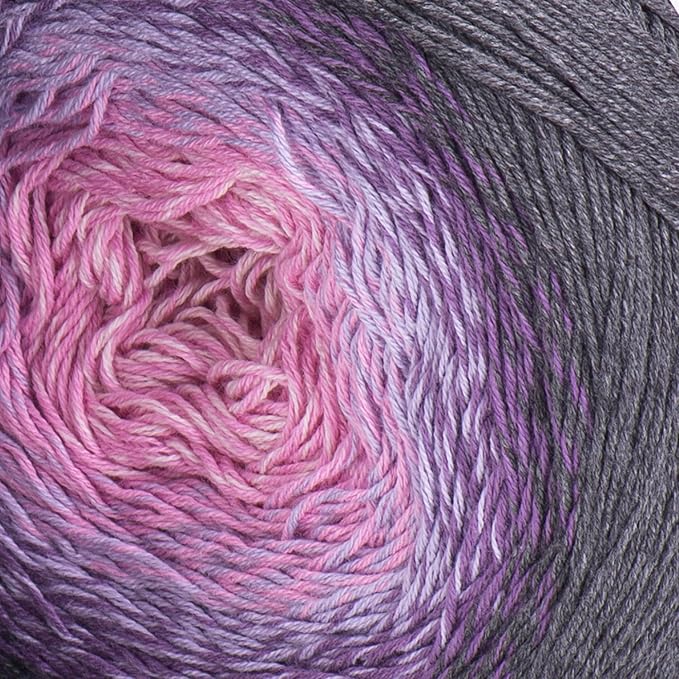 2 Skein Yarn Art Flowers Yarn 55% Cotton 45% Acrylic 250gr 1094yds Multicolor Cotton Yarn Rainbow Crochet Yarn Spring Summer Fine 1 Top 7 Most Used Colors (Flowers, 276)