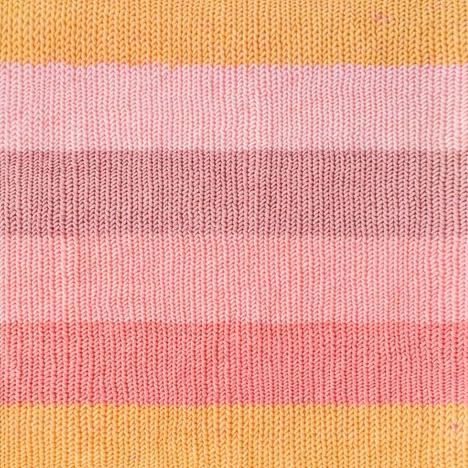 Franel Cotton Acrylic Yarn-45% Cotton 55% Acrylic, 2 Skeins of 100g Each, Orange-Pink Ombre, Perfect for Crocheting Knitting Scarves Shawls Blankets Gradient Variegated Yarn