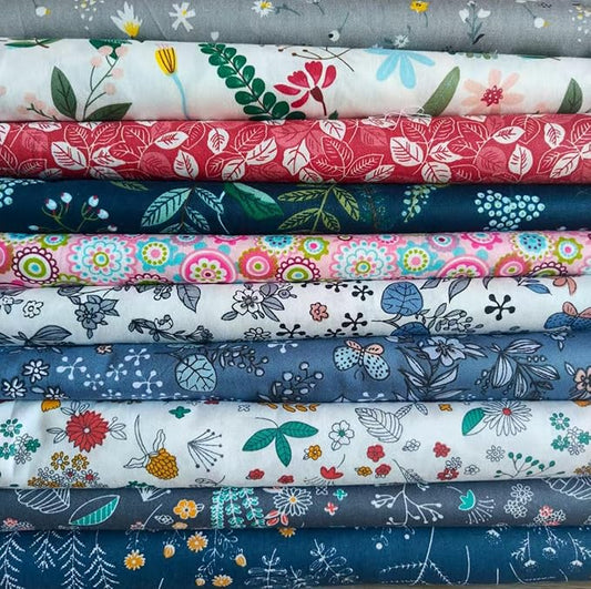 10Pcs 20" x 20" Cotton Fabric DIY Making Supplies Quilting Patchwork Fabric Fat Quarter Bundles DIY for Quilting Cotton Patchwork Cushions (10pcs Mix, 20" x 20")