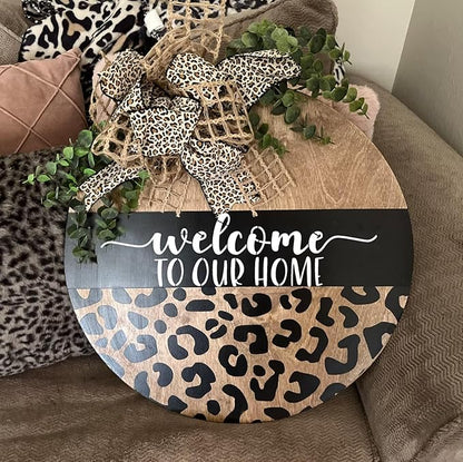 Welcome Stencils for Painting on Wood 12” Welcome Stencil for Wood Sign Doormats Half Round Hello Stencils for Wood Sign Door Mat Fabrics