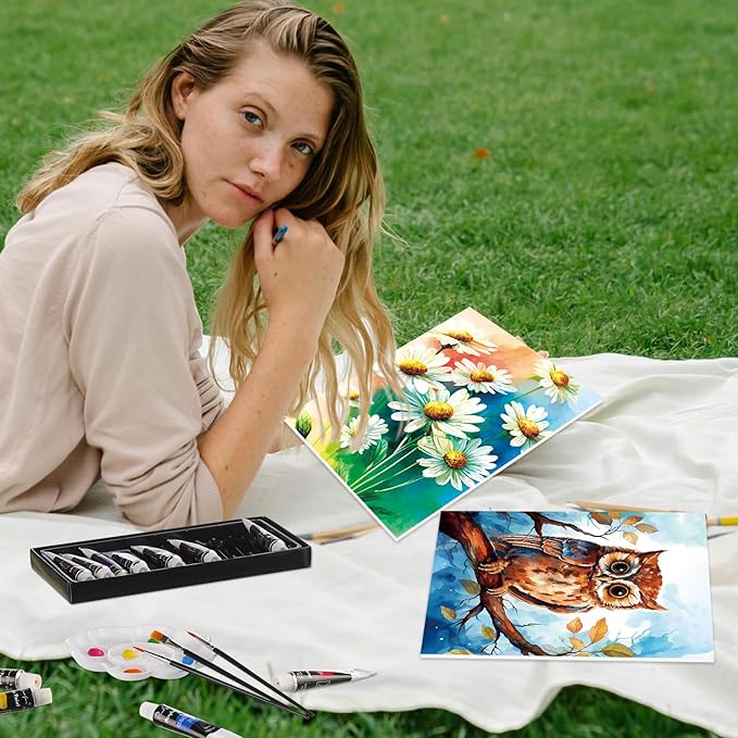 Cholemy 36 Pcs Valentine Paint and Sip Kit for Adults 8''x10'' Pre Drawn Canvas for Painting DIY Afro Acrylic Painting Kit Wood Easel Brushes Date Night Bulk for Party Gifts(Plants Animals)