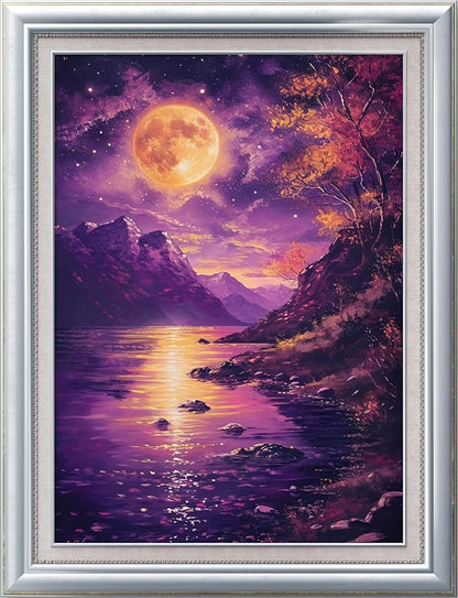 Leczany Cross Stitch Stamped Kits Patterns Craft Kit Needlepoint Full Range of Embroidery Starter Kits Beginners for DIY 11CT 3 Strands | Beautiful Sunset Scenery 13×18.1 inches