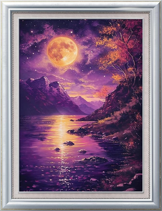 Leczany Cross Stitch Stamped Kits Patterns Craft Kit Needlepoint Full Range of Embroidery Starter Kits Beginners for DIY 11CT 3 Strands | Beautiful Sunset Scenery 13×18.1 inches