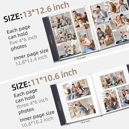 Vienrose Photo Album Self Adhesive 4x6 5x7 3x5 8x10 Scrapbook Album DIY Scrap Book with Metallic Pen 120 Pages