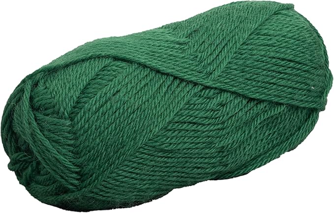 Knit Picks Wool of The Andes Yarn Pack - 10 Skeins of Green 100% Wool Worsted Weight Yarn (Grass)