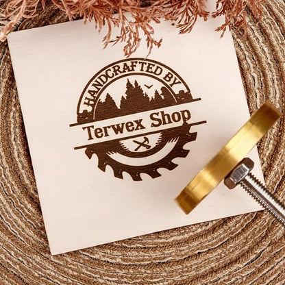 Terwex Custom Electric Branding Iron for Wood, Personalized Branding Irons Tip, Wood Burning Tool Leather Branding Iron, Woodworking Tools for DIY Crafts Handmade Lovers Gifts(Brass Stamp Head)