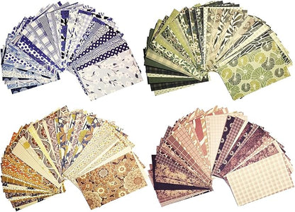 Wmhanler 240 Sheets Vintage Scrapbook Papers Journaling Scrapbooking Supplies Kit Decorative Craft Paper for Planner, Bullet Journal Collage Card Embellishment Retro Crafts