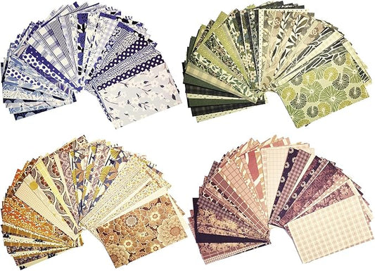 Wmhanler 240 Sheets Vintage Scrapbook Papers Journaling Scrapbooking Supplies Kit Decorative Craft Paper for Planner, Bullet Journal Collage Card Embellishment Retro Crafts