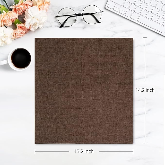 potricher Photo Album for 4x6 1000 Photos Linen Cover Extra Large Capacity Picture Book for Family Wedding Anniversary and Baby (Brown)