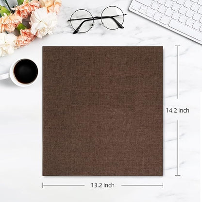 potricher Photo Album for 4x6 600 Photos Linen Cover Extra Large Capacity Picture Book for Family Wedding Anniversary and Baby (Brown)