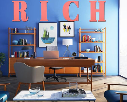 12 Inch Large Unfinished Wood Number, Paintable Unfinished Blank Wooden Numbers Board Unfinished Wood Slices for Birthday Wedding Graduate Party Wall Hang Decor - 6
