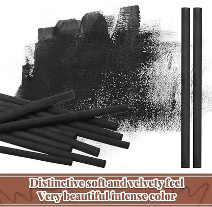 Gueevin 50 Pcs Willow Charcoal Sticks, Willow Charcoal, Artists, Beginners, Students, Perfect for Sketching, Drawing, Shading, and Fine Art Christmas Gifts for Art (4-5mm)