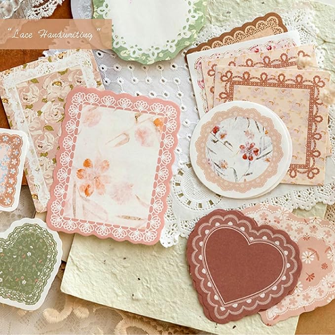 SIBLYMONA 200Pcs Vintage Memo Material Pack Memo Collection Series for Scrapbooking, Junk Journal Supplies DIY Art Crafts Bullet Journal Diary Album Planne (SetA)