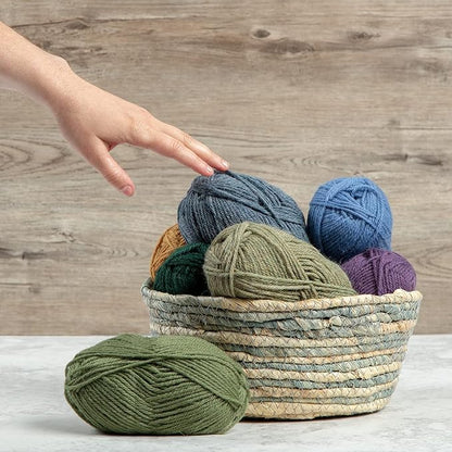 Knit Picks Wool of The Andes Yarn Pack - 10 Skeins of Black 100% Wool Worsted Weight Yarn (Coal)