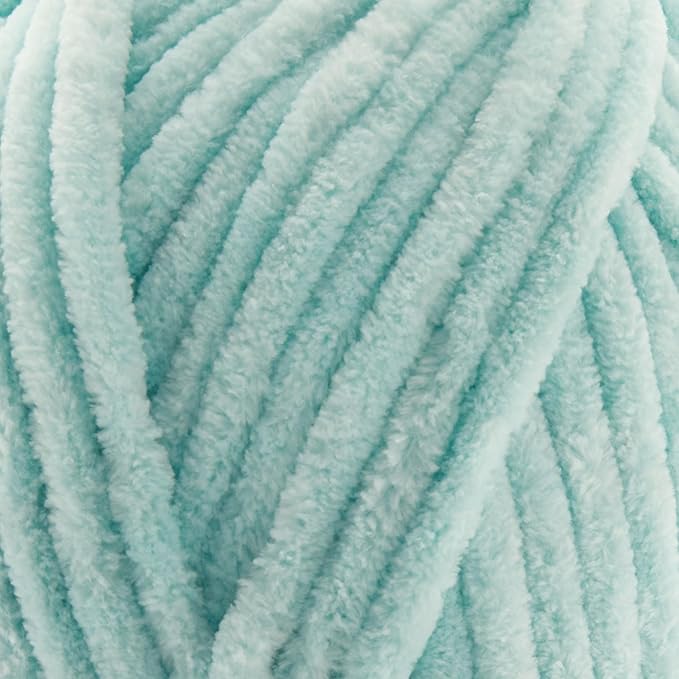 Loops & Threads Chalk Blue Sweet Snuggles Yarn – Jumbo Weight Yarn for Knitting, Crochet, Weaving, Arts & Crafts, 18 Pack