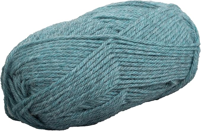 Knit Picks Wool of The Andes Yarn Pack - 10 Skeins of Blue 100% Wool Worsted Weight Yarn (Fjord Heather)