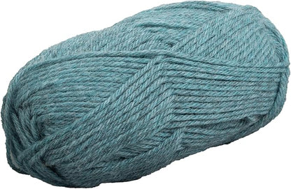 Knit Picks Wool of The Andes Yarn Pack - 10 Skeins of Blue 100% Wool Worsted Weight Yarn (Fjord Heather)