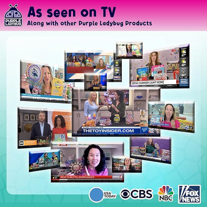 PURPLE LADYBUG Decorate Your Own Picture Frame Craft Kit - Craft for Kids Ages 8-12, Valentines Gift & DIY Mosaic Frame Craft for Girls Ages 6-8, Fun Arts & Crafts for 7-Year-Old Girls