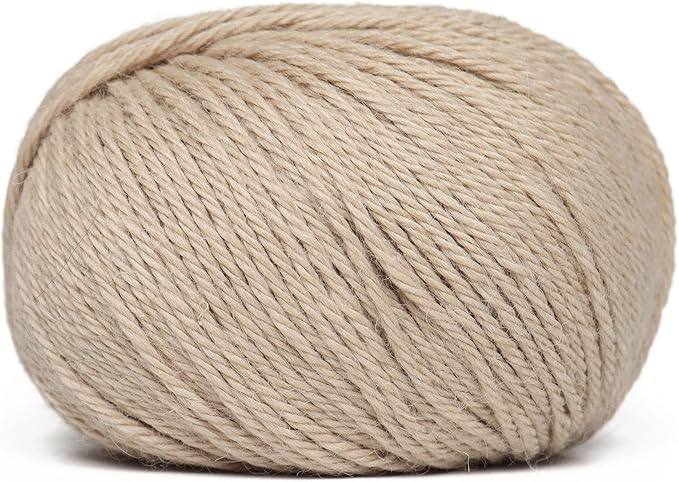 Origins - 100% Baby Alpaca Yarn Wool Set of 3 Skeins (150 Grams) DK Weight Made in Peru Natural Colors (Undyed) Heavenly Soft Perfect for Knitting and Crocheting (Silken Sand, Origins 3 Skeins DK)