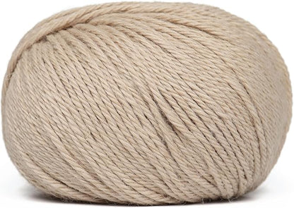 Origins - 100% Baby Alpaca Yarn Wool Set of 3 Skeins (150 Grams) DK Weight Made in Peru Natural Colors (Undyed) Heavenly Soft Perfect for Knitting and Crocheting (Silken Sand, Origins 3 Skeins DK)