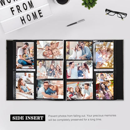 Mublalbum Photo Album 4x6 600 Photos Linen Cover Large Picture Book Holds Horizontal and Vertical Pockets for Wedding Family Anniversary and Baby (Beige)
