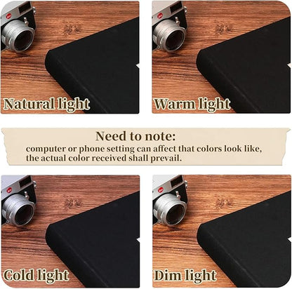 Vienrose Scrapbook Album 12" x 12", Large Linen Photo Album with Writing Space, DIY Scrapbook Supplies for Wedding, Baby, Family Memories & Travel (30 sheets / 60 pages, Black)