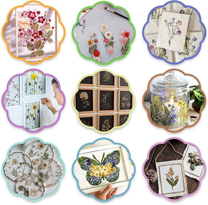 ECOHOME Flower Press Kit for Preserving Plants and Pressed Flowers - Empower Your Creativity with Botanical Art & Craft Supplies to Preserve Cherished Nature Memories
