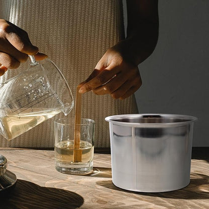 OSOLADY Candle Making Supplies DIY Kit with Wax Melting Pot and Pouring Cup Complete Candle Material for Adults and Beginners Use Wax Melter