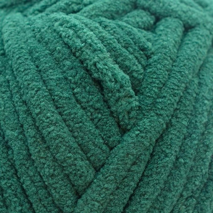 Okey Dokeys 300g Jumbo Velvet Chenille Yarn 7 Jumbo – Plush, No-Fray, Durable Plushies, Posh Soft Crochet Projects Beginner Friendly (130 yds) (Deep Forest Green (117), 1 Pack (17.90/Skein))