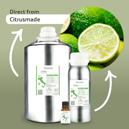 Nature Packaged Lime Essential Oil - Direct from Citrusmade in Sicily- Pure Essential Oils for Diffusers and Aromatherapy in The Mediterranean - 100% Pure Therapeutic Grade (8oz)
