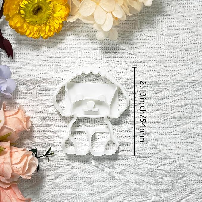 Xaekicr Poodle Dog Polymer Clay Cutters for Earrings – Cute Puppy Clay Cutters for Polymer Clay Jewelry Making – Animal Clay Earring Cutters and DIY Clay Tools – 1 Piece