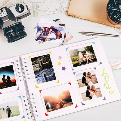 Vienrose Scrapbook Album 80 Pages, DIY Photo Album with Accessories, White Kraft Paper Memory Book for Wedding, Birthday, Travel, Valentine, Mother’s Day, 11x8 Inches
