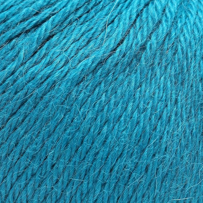 100% Baby Alpaca Yarn Wool Set of 3 Skeins (150 Grams) DK Weight - Made in Peru - Heavenly Soft and Perfect for Knitting and Crocheting (Turquoise, DK)