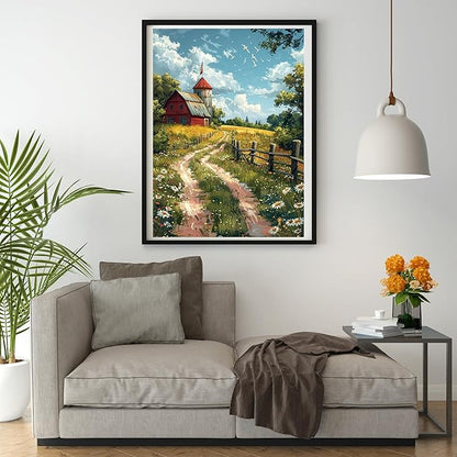 Moohue DIY Counted Stamped Cross Stitch Kits for Adults 14 Count Cross Stitch Patterns Printed Cross Stitch Kits for Adults (Beautiful Path)
