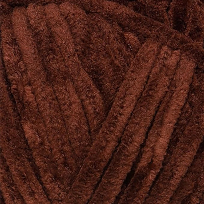 Estako Velvet (3- Skeins Pack) Chenille Blanket amigurumi Yarn for Crocheting and Knitting Super Bulky 3x100 gr (3x132 yds) (1410 - Brown)