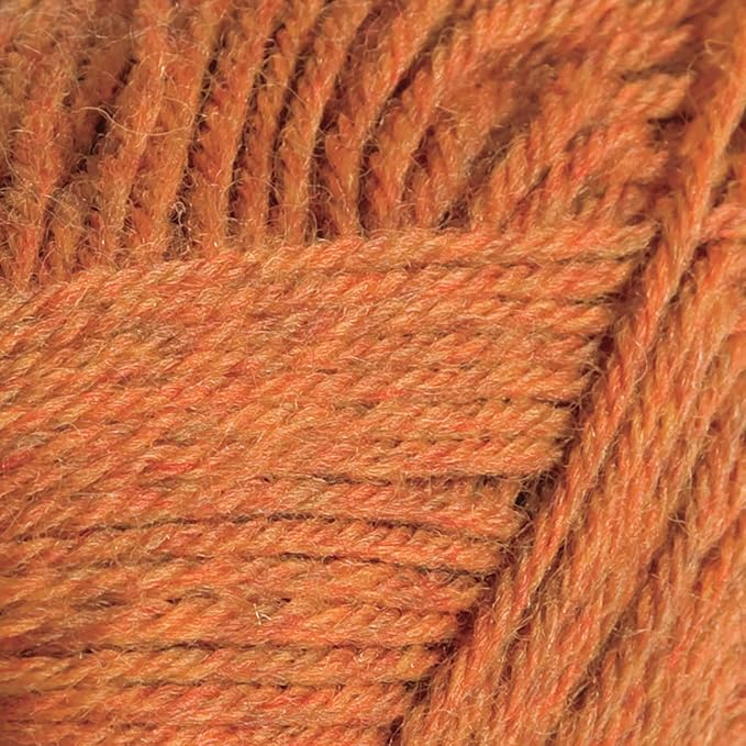Knit Picks Wool of The Andes Yarn Pack - 10 Skeins of Brown 100% Wool Worsted Weight Yarn (Persimmon Heather)