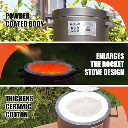 TOAUTO 6KG Propane Melting Furnace Kit TMF6000B-V3 Propane Foundry Home Kiln Casting Tool for Smelting Casting Gold Silver Copper Scrap Metal Recycle Aluminum