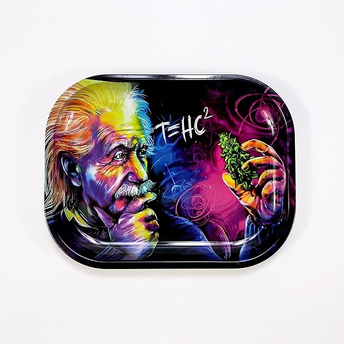 Small Metal Trays with PVC Soft Magnetic Lid Metal Tray with Lid Cover Cute Decorative Tray Ideal Storage for Home or on The Go, 7" x 5.5"