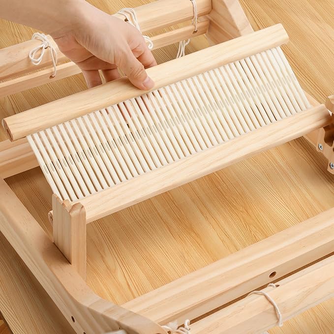 WILLOWDALE 3pcs Weaving Heddle Shed Stick for Weaving Loom Kit, 12 Inches Heddle with 45/60/75 Sticks, Weaving Tool Frame Loom Accessories Arts & Crafts Supplies