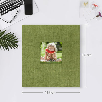 Mublalbum Photo Album 4x6 1000 Photos Linen Cover Large Picture Book Holds Horizontal and Vertical Pockets for Wedding Family Anniversary and Baby (Green)