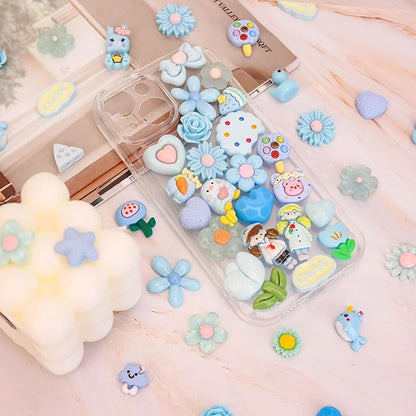 100Pcs Slime Charms, Mixed Cute Resin Charms Set for Scrapbooking, Phone Cases, Hair Accessories, Fake Candy Decor, Crafting Embellishments & DIY Keychains