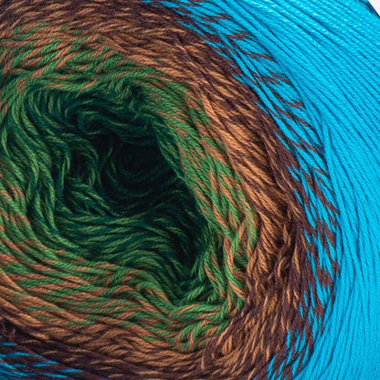 2 Skein/Pack Yarnart Flowers Gradient Yarn, Each Ball 8.8 Oz (250gr) / 1094 Yards (1000m), 55% Cotton 45% Acrylic, Superfine Fingering Weight for Knitting and Crochet, 314 - Turquoise Dark Green