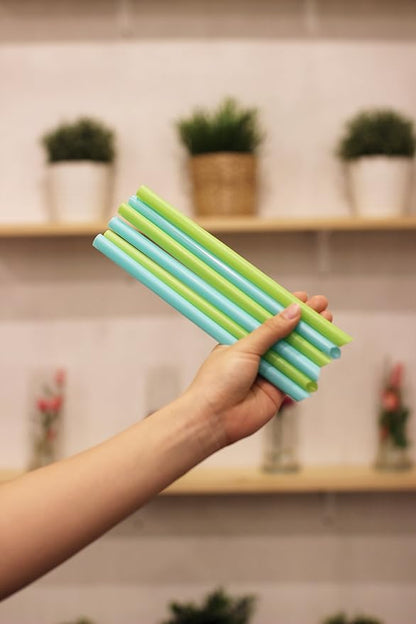 Karat [1,600 ct] 9" Boba Straws (10mm Diameter), Individually Wrapped, Assorted Solid Colors (C9060s)