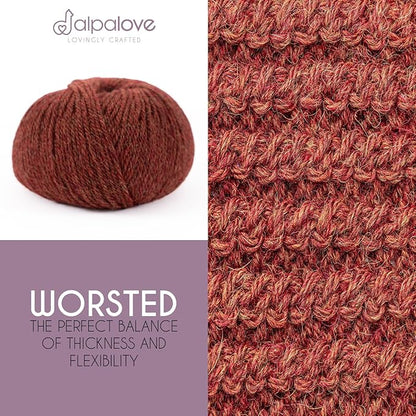 Worsted Set (6 x 1.75 oz) Super Soft Baby Alpaca Knitting Yarn Fall Leaves 656 Yards