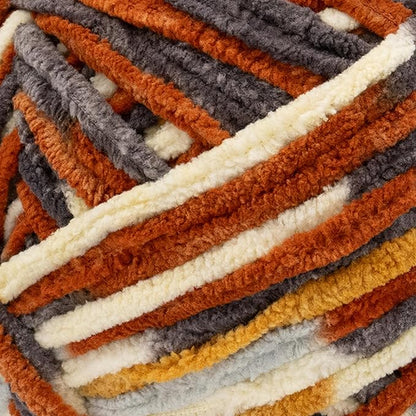 Lion Brand Yarn, Cover Story Favorite Blanket Yarn for Knitting and Crochet, 223 Yards, Harvest, 2 Pack
