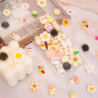 100Pcs Slime Charms, Mixed Cute Resin Charms Set for Scrapbooking, Phone Cases, Hair Accessories, Fake Candy Decor, Crafting Embellishments & DIY Keychains