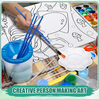 Sherr 140 Pcs 20 Set Pre Drawn Canvas Kit for Painting Craft Sip and Paint Kit for Adults Pre Printed Canvas Painting Favor for Virtual DIY Birthday Gifts Adult's Date Party(Animal)