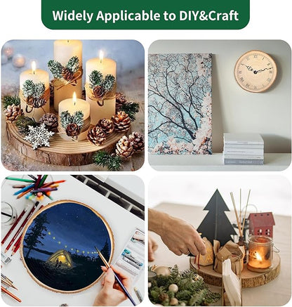 8 Pack 7-8 Inch Wood Slices for Centerpieces, Unfinished Wood Centerpieces for Tables,Wooden Discs with Tree Bark Round Wood Circle Sign Crafts for Wedding, DIY Project, Decorations